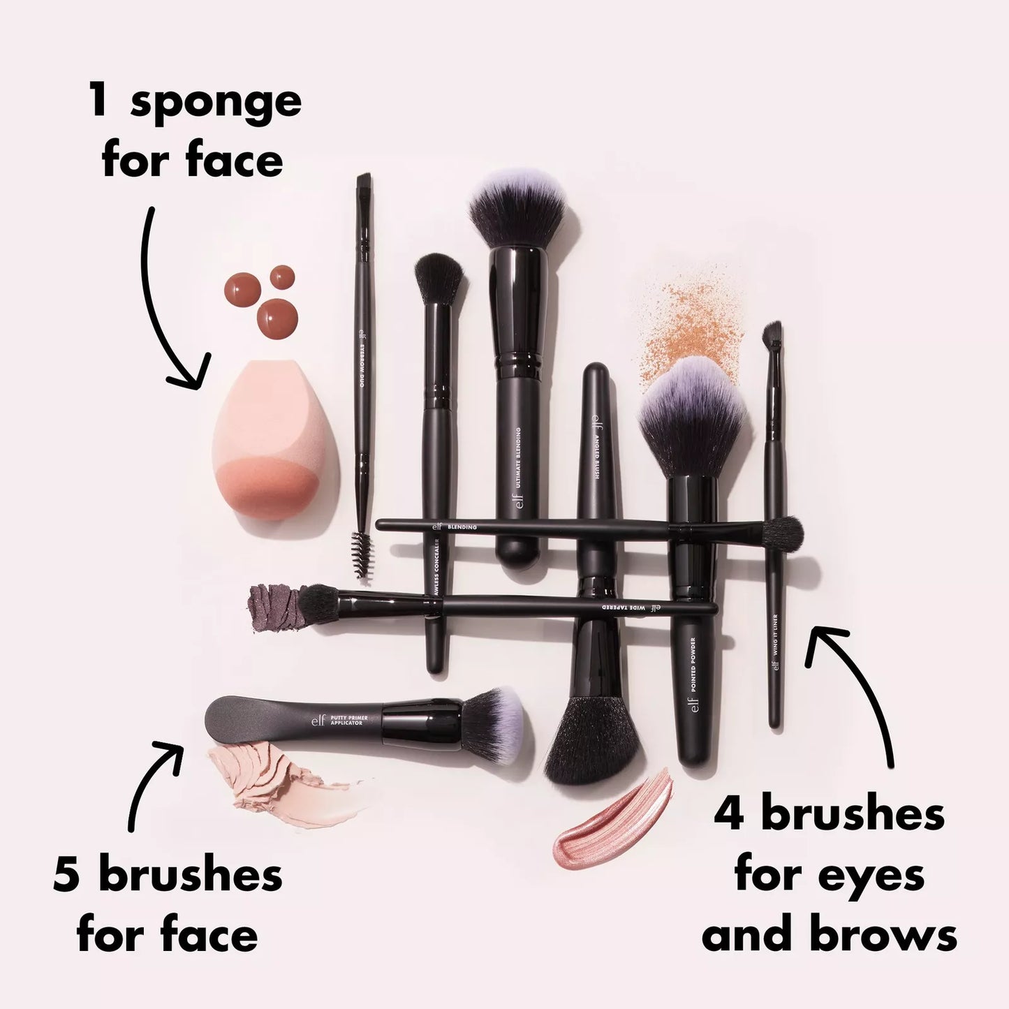 Kit de brochas Elf 10 de 10.