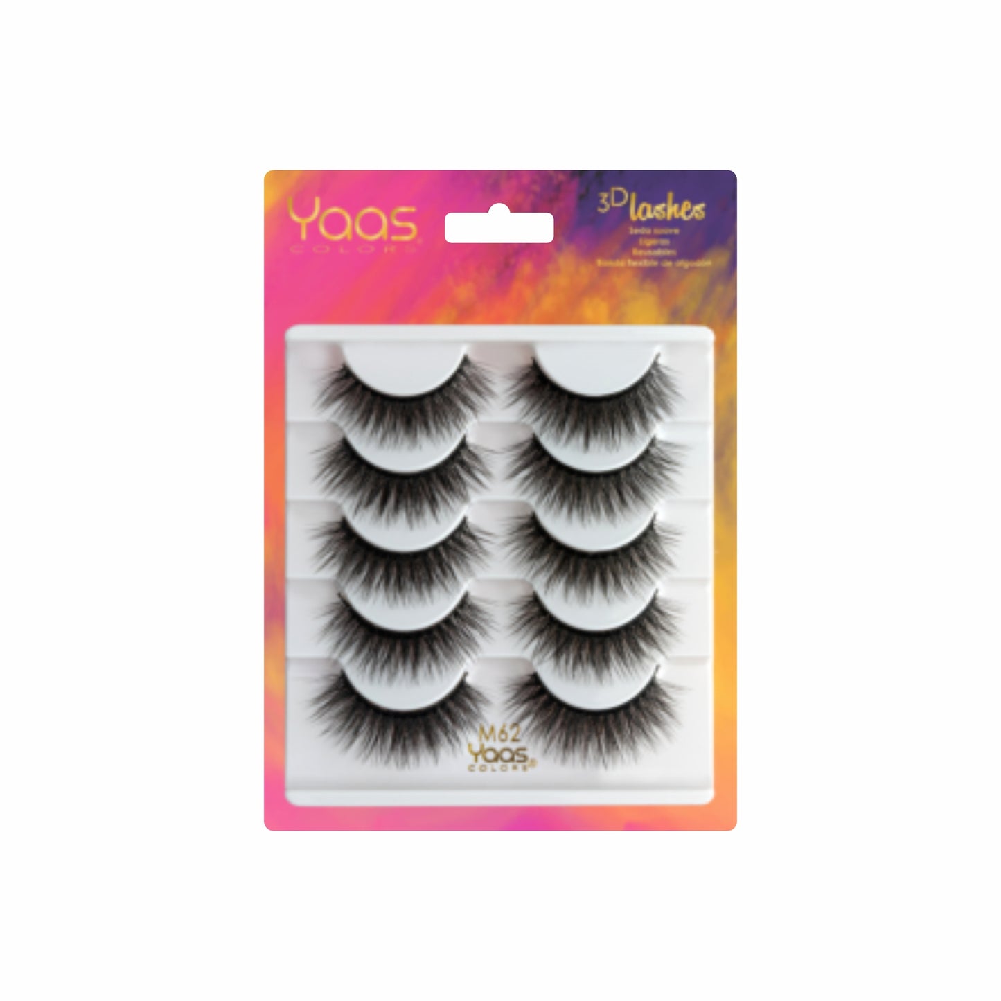 Set de Pestañas 3D LASHES YAAS COLORS