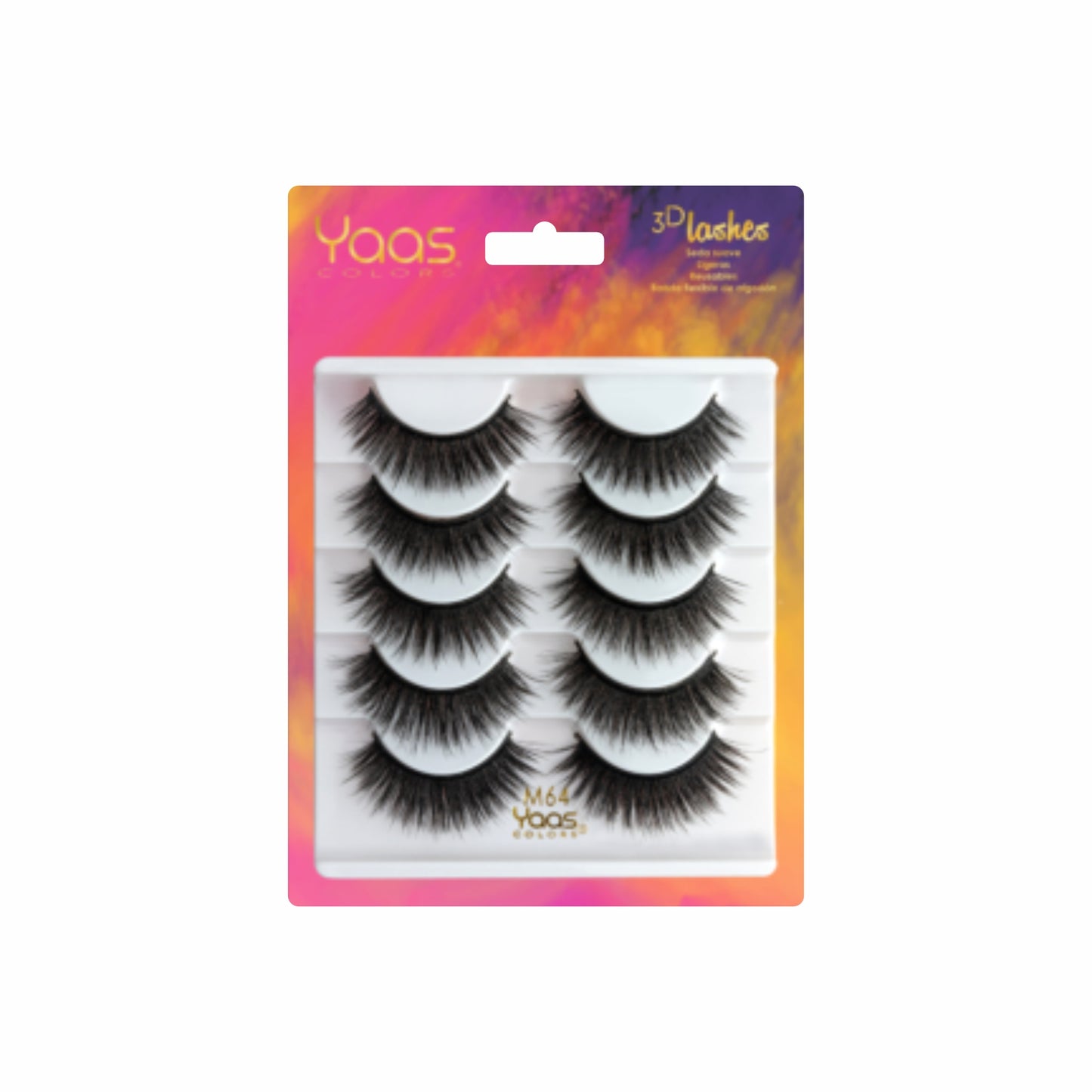 Set de Pestañas 3D LASHES YAAS COLORS