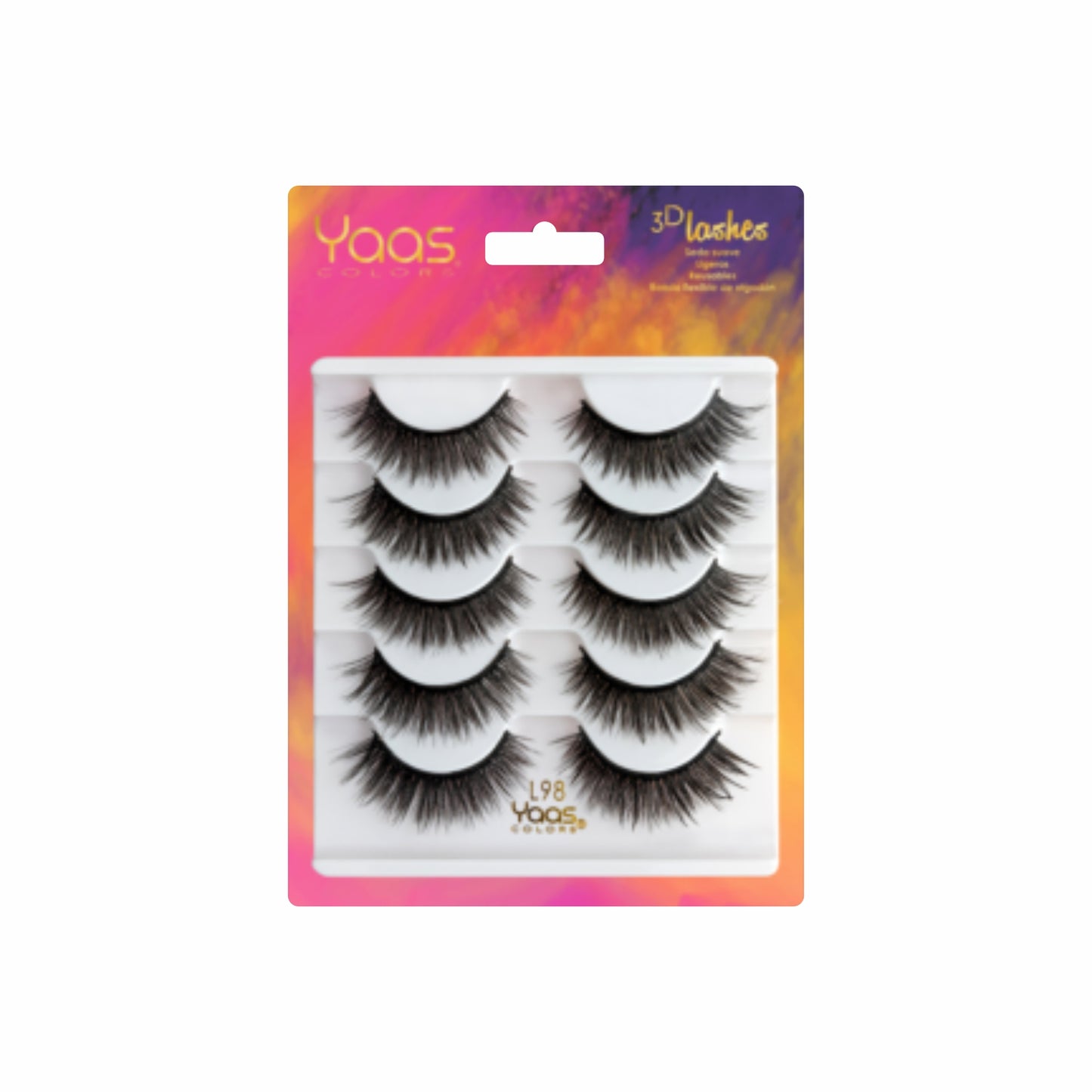 Set de Pestañas 3D LASHES YAAS COLORS