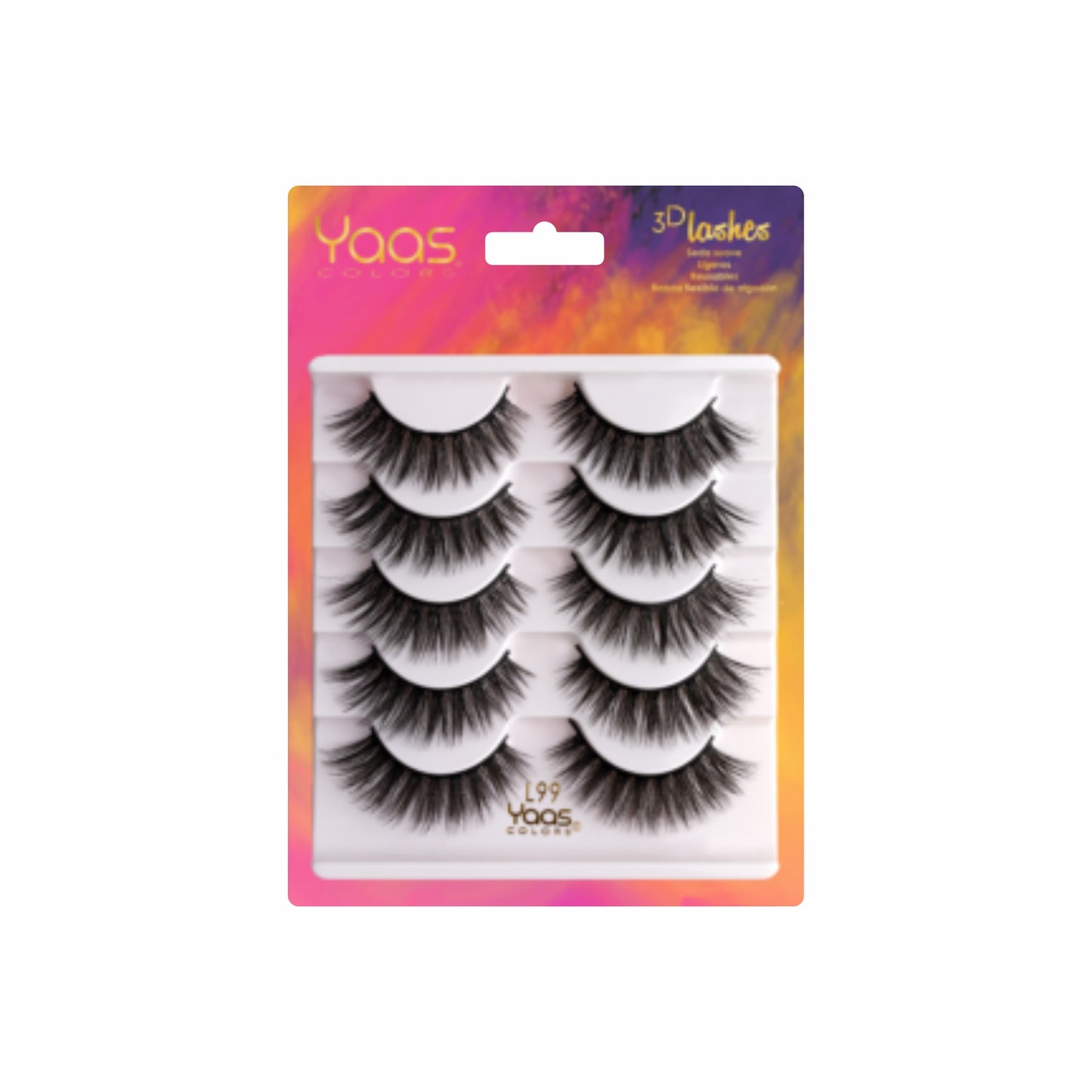 Set de Pestañas 3D LASHES YAAS COLORS