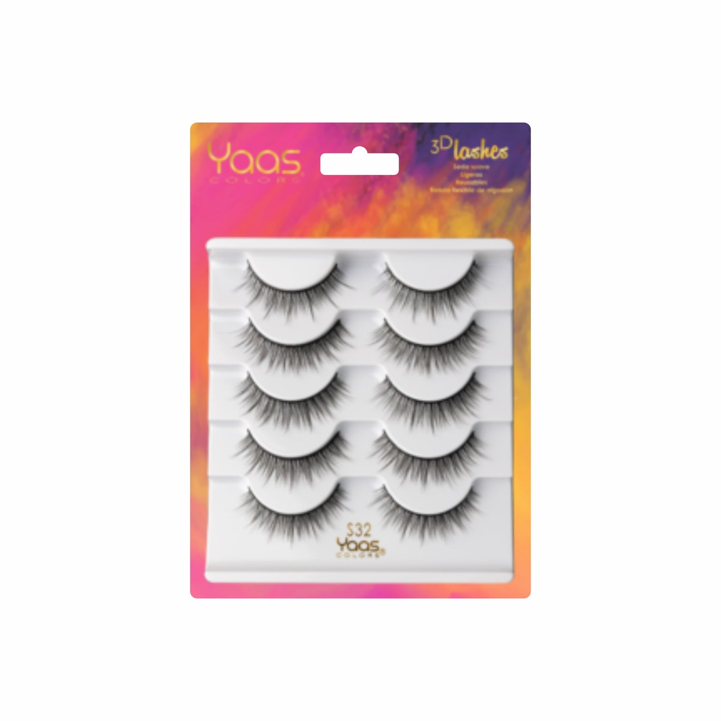 Set de Pestañas 3D LASHES YAAS COLORS
