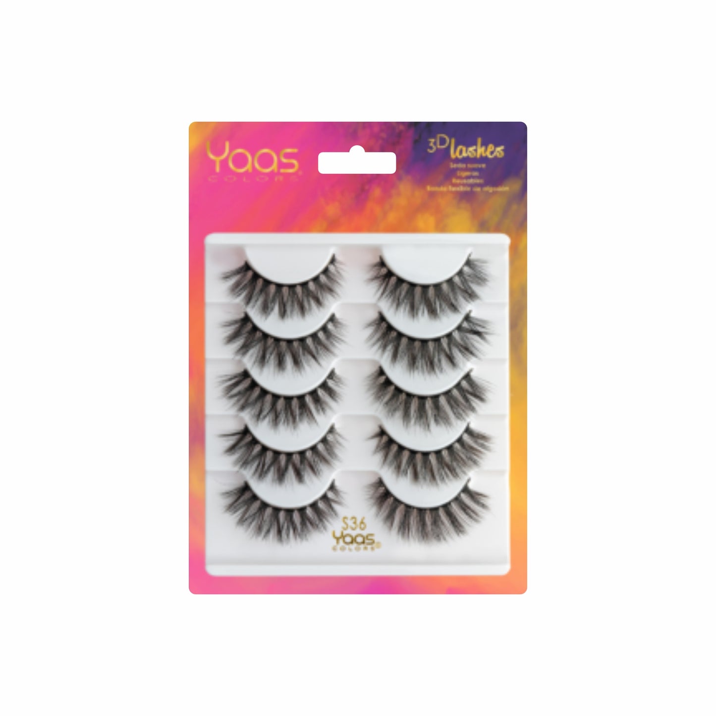 Set de Pestañas 3D LASHES YAAS COLORS