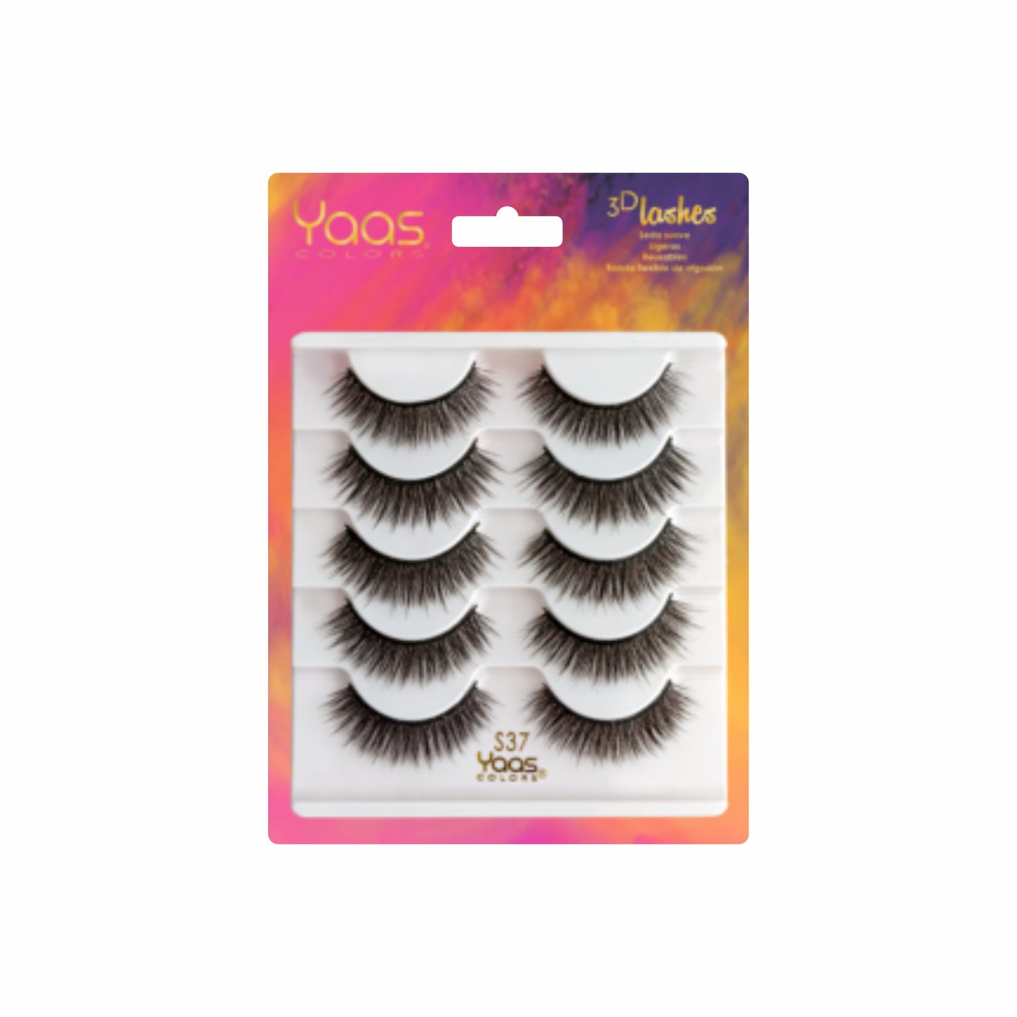 Set de Pestañas 3D LASHES YAAS COLORS