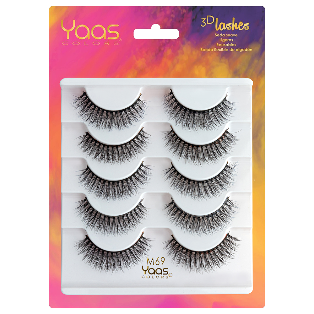 Set de Pestañas 3D LASHES YAAS COLORS